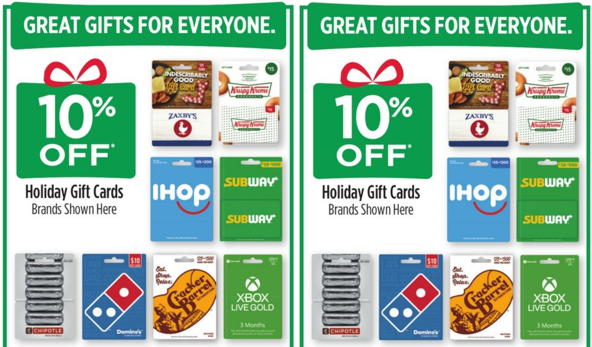 (EXPIRED) Dollar General Save 10 On Select Gift Cards (Chipotle