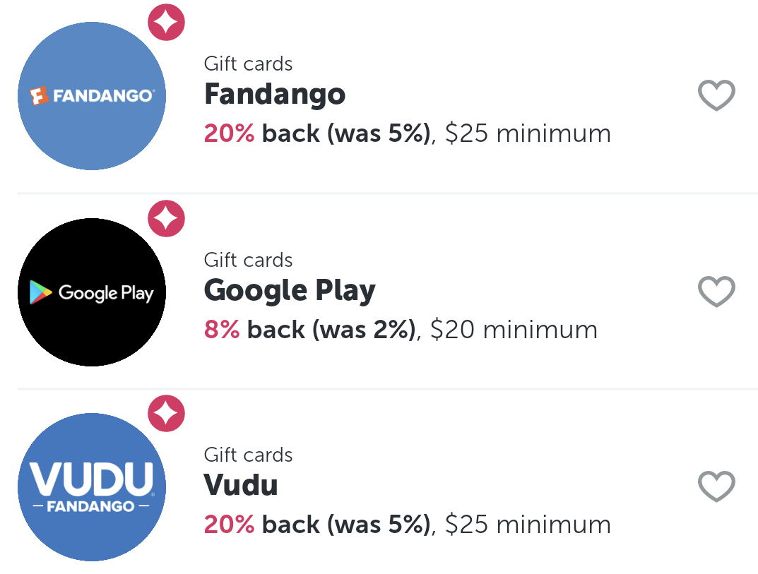 Ibotta: Earn 8%-20% Cashback On Select Gift Cards (Google Play, Fandango &  More) - Gift Cards Galore
