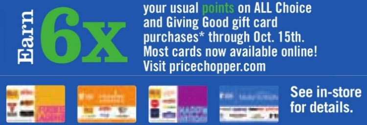 Price Chopper 6x points Choice Giving Good