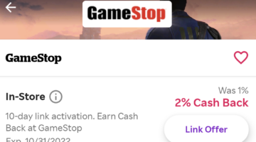 Rakuten GameStop 2% 2x in-store card-linked shopping