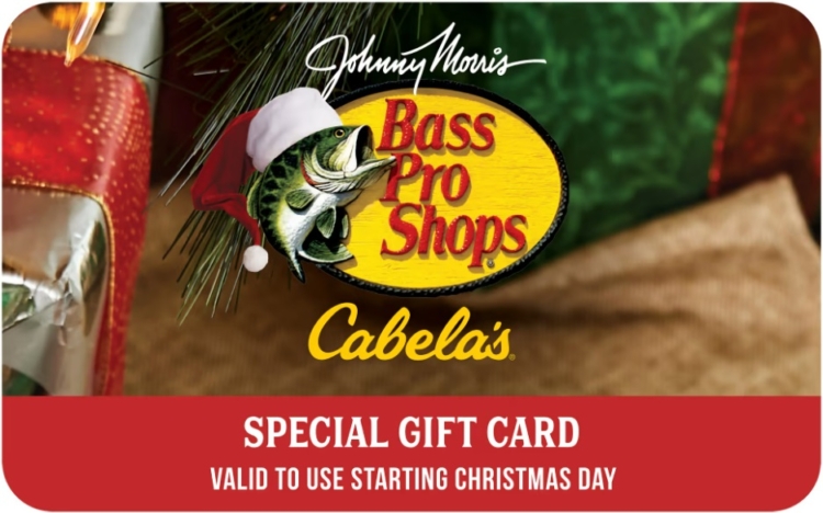 Bass Pro Shops Cabela's Holiday Gift Card
