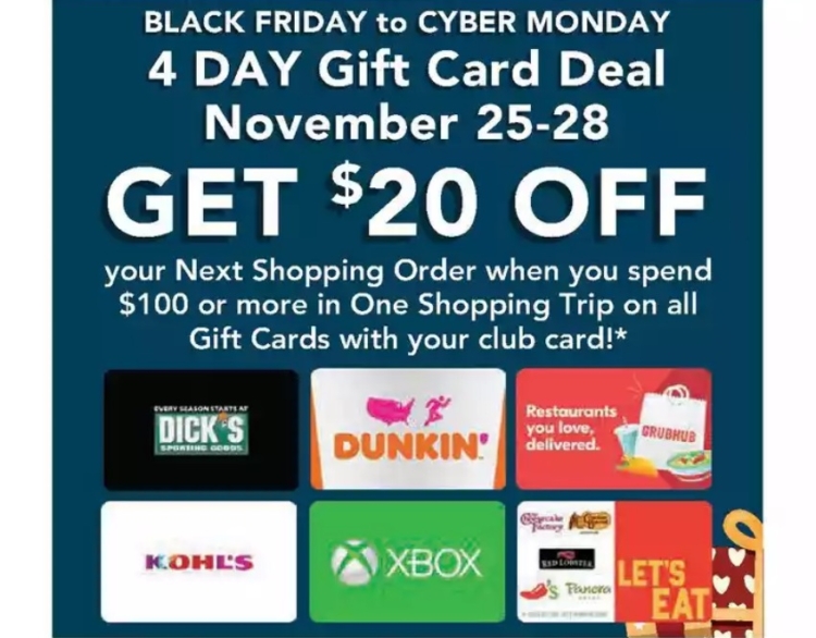 Foodtown Black Friday gift card deal