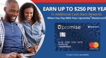 MyGiftCardsPlus Upromise Mastercard bonus cashback