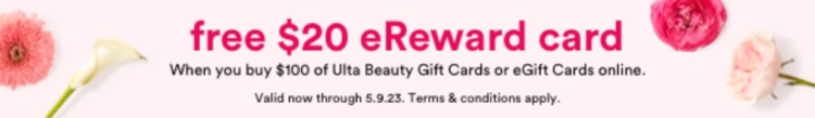 Ulta Beauty bonus card deal 05.08.23