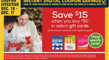 Food City gift card deal 12.14.22.