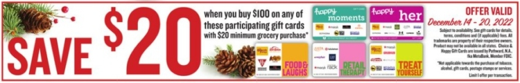 Food Lion gift card deal 12.14.22.