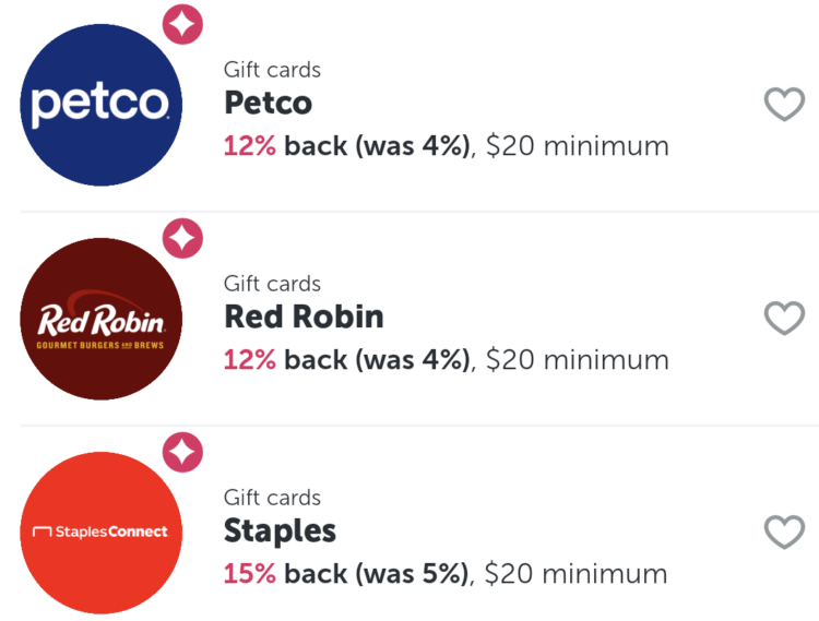 Ibotta gift card deals 12.13.22