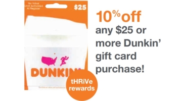 Kinney Drugs Dunkin' Donuts 10% discount