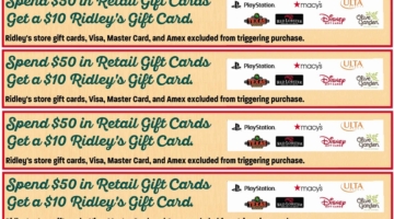 Ridley's gift card deal 12.06.22