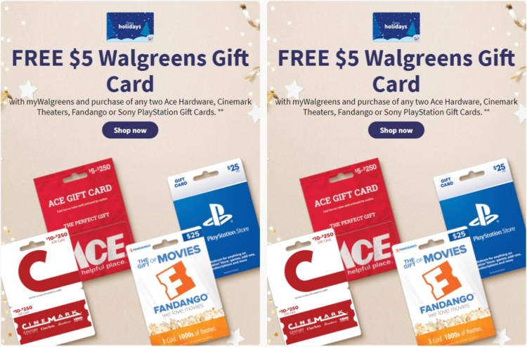 Walgreens gift card deal 12.25.22