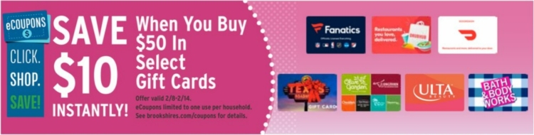 Brookshire's gift card deal 02.08.23.