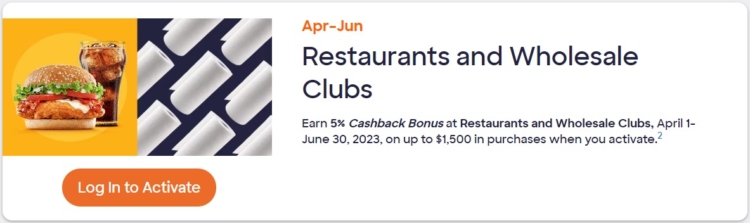 Discover It 5% categories Q2 2023 restaurants & wholesale clubs