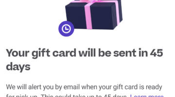 Drop gift card delays