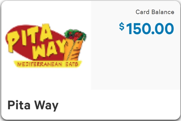 $150 Pita Way Gift Card