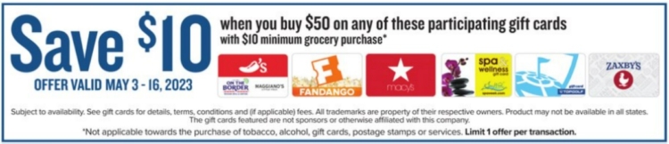 Food Lion gift card deal 05.10.23.