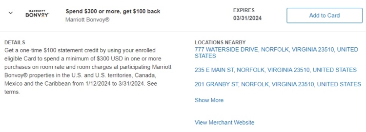 Marriott Amex Offer 03.31.24