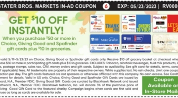 Stater Bros gift card deal 05.16.23