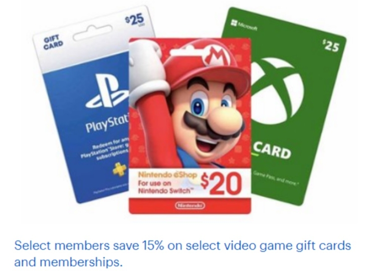 BBY Plus Total 15% off gaming gift cards 06.27.23