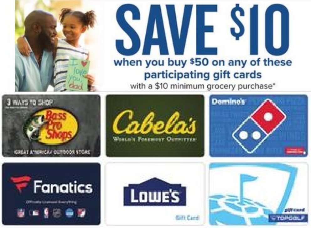 (EXPIRED) Food Lion: Buy $50 Select Gift Cards + $10 Groceries & Get