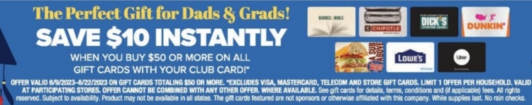 Foodtown gift card deal 06.09.23.