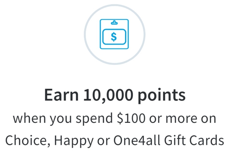 Meijer Choice Happy One4All $100 gift card 10,000 points