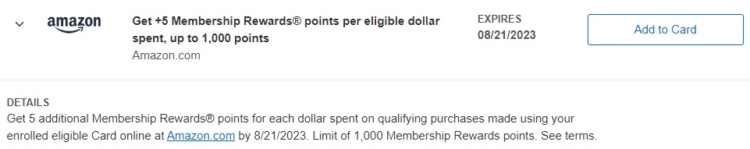 Amazon Amex Offer +5 $200 spend 08.21.23