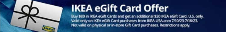 Ikea gift card deal 07.10.23