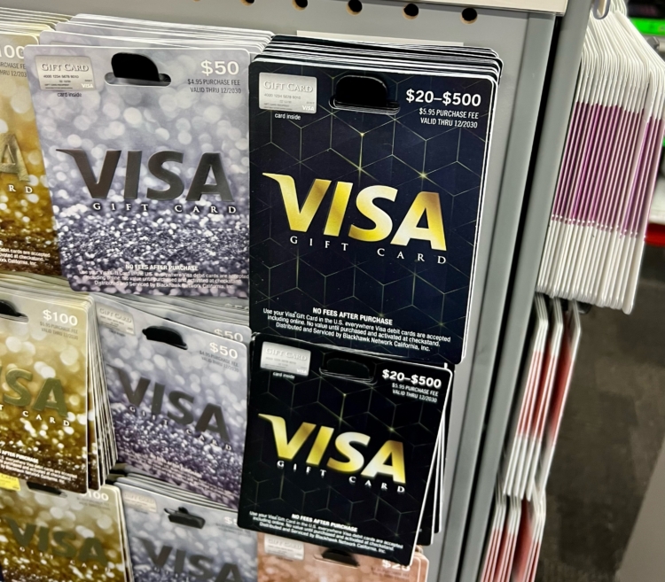 Staples variable load Visa gift cards