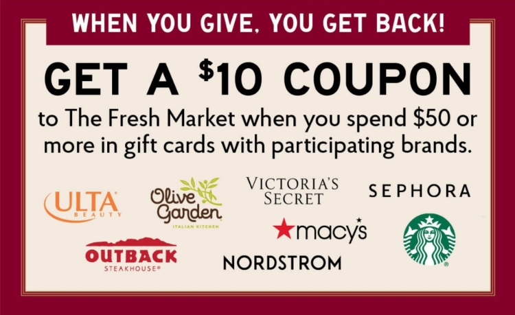The Fresh Market gift card deal 07.03.23