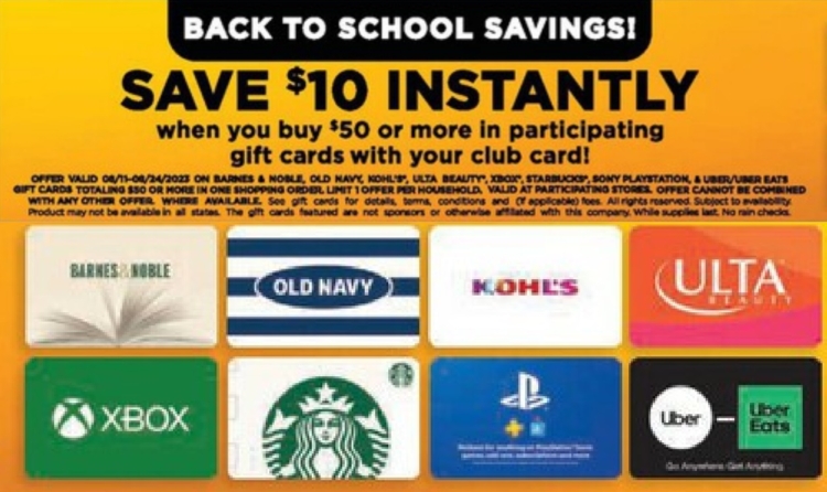 Foodtown gift card deal 08.11.23