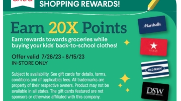 Raley’s Bel Air Nob Hill Foods 20x gift card deal 08.09.23