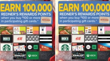 Redner's Markets gift card deal 08.31.23