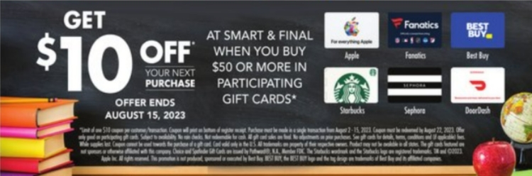 Smart & Final gift card deal 08.02.23.