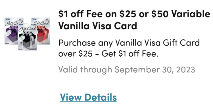 Vanilla Visa $25 Prepaid Gift Card