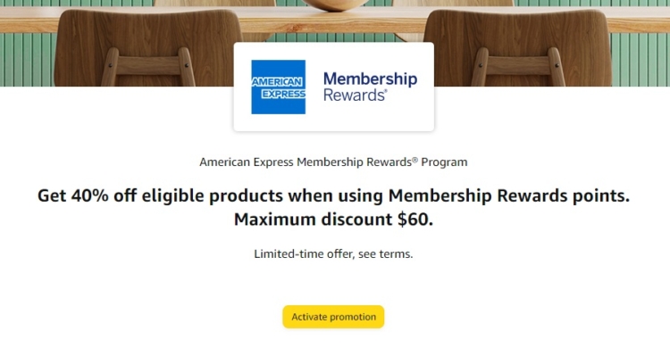 AMZ American Express Membership Rewards 40% $60