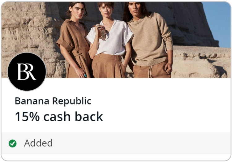 Banana Republic Chase Offer 15% back