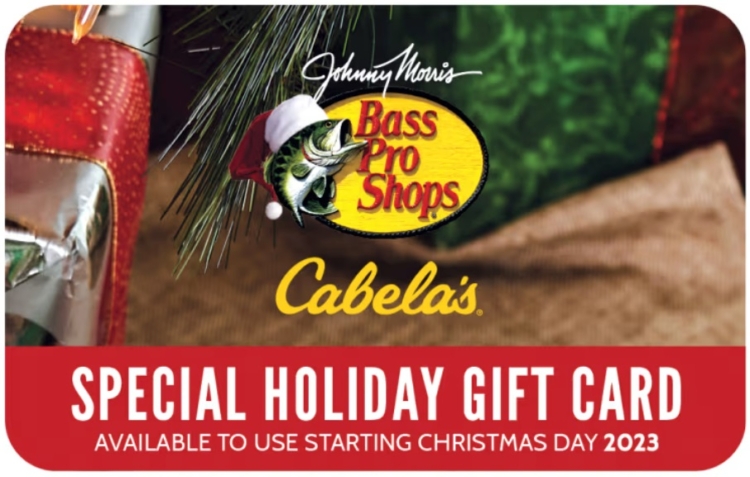 Bass Pro Shops Cabela's Holiday Gift Card 2023
