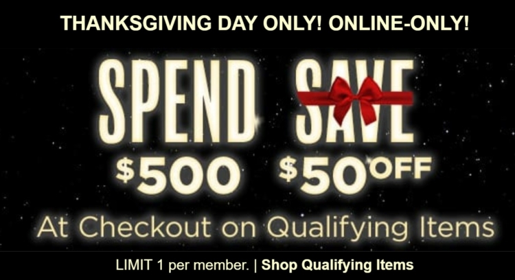 Costco $50 off $500 gift card deal