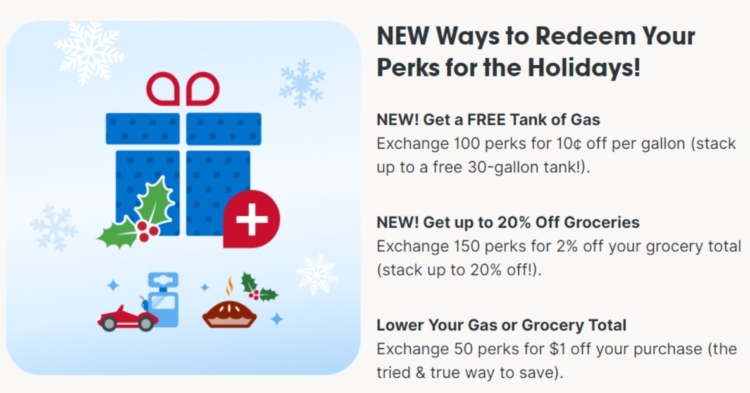 Giant Eagle Perks Redemption Options