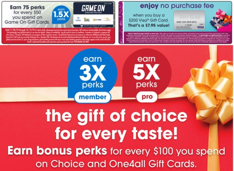 Giant Eagle gift card deals 11.30.23