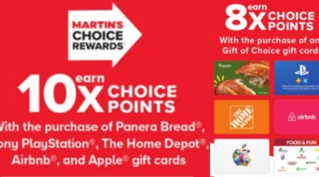 Giant Food Stores Martin's gift card deal 12.01.23