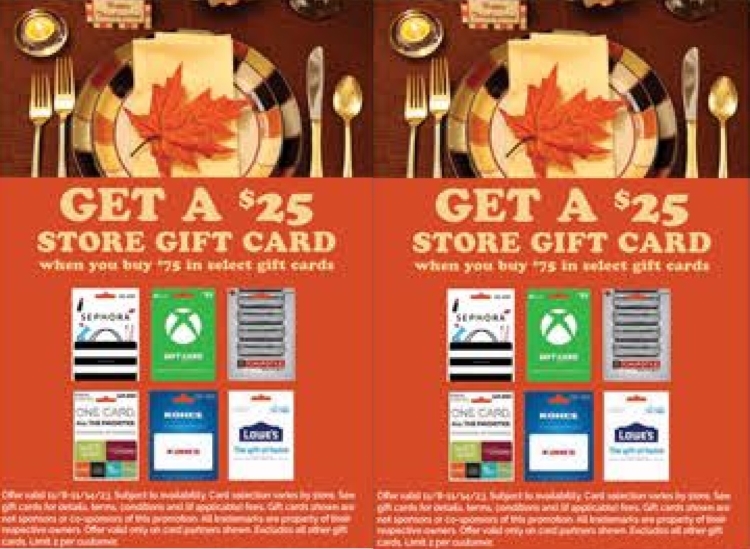 Homeland Stores gift card deal 11.08.23