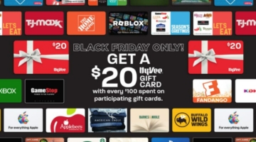 Hy-Vee Black Friday gift card deal 11.24.23