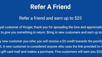 Kroger online gift card deals referral program
