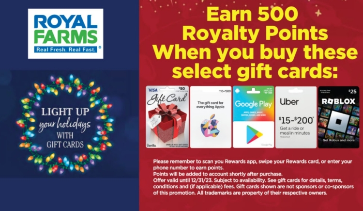 Royal Farms gift card deal 11.03.23