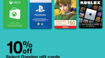 Target 10% off gaming
