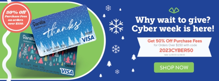 TheGiftCardShop promo code 2023CYBER50.