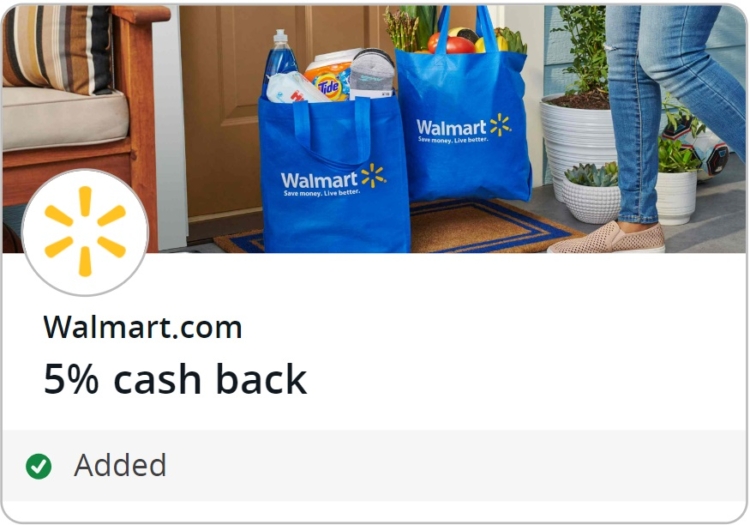 Walmart Chase Offer 5% back