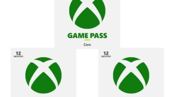3x 12 month Xbox Game Pass Core Gift Cards