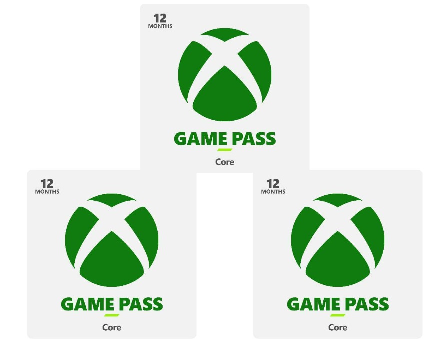 Buy Xbox Game Pass Core 12 Month Subscription Gift Cards